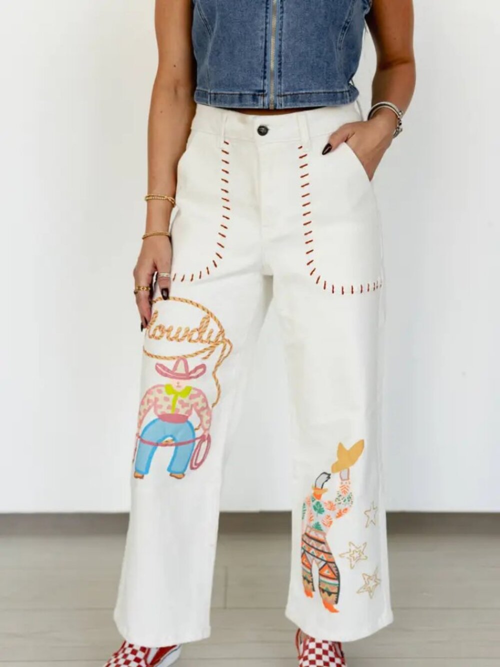 Howdy White Jean NEW